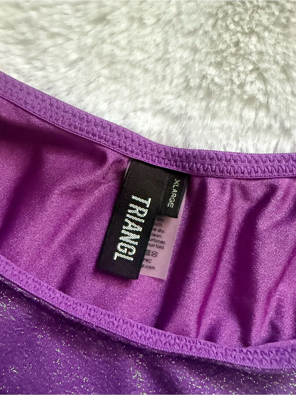 NWT triangl swimwear Mica Shimmery Purple Lurex Bikini Bottoms